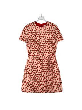 Valentino 2023 collection logo all-over print short-sleeve dress